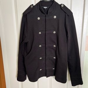 ASOS Military Officer Inspired Jacket Sweater Medium Used Black